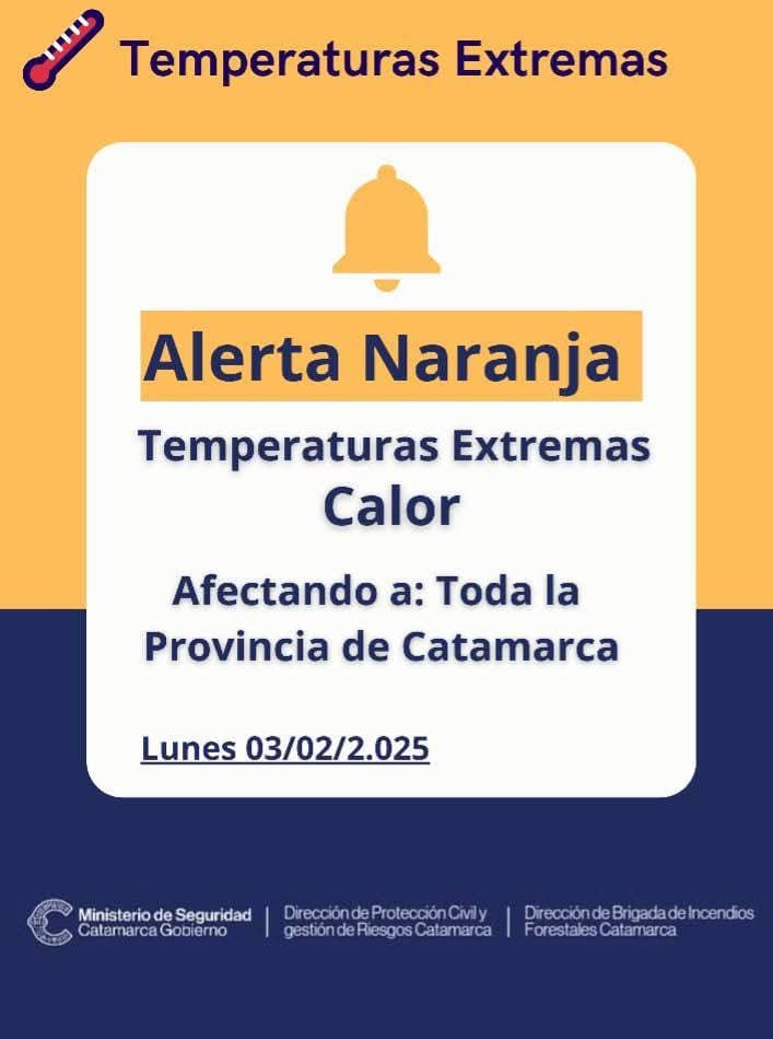 Alerta Naranja- Temperaturas Extremas -Calor