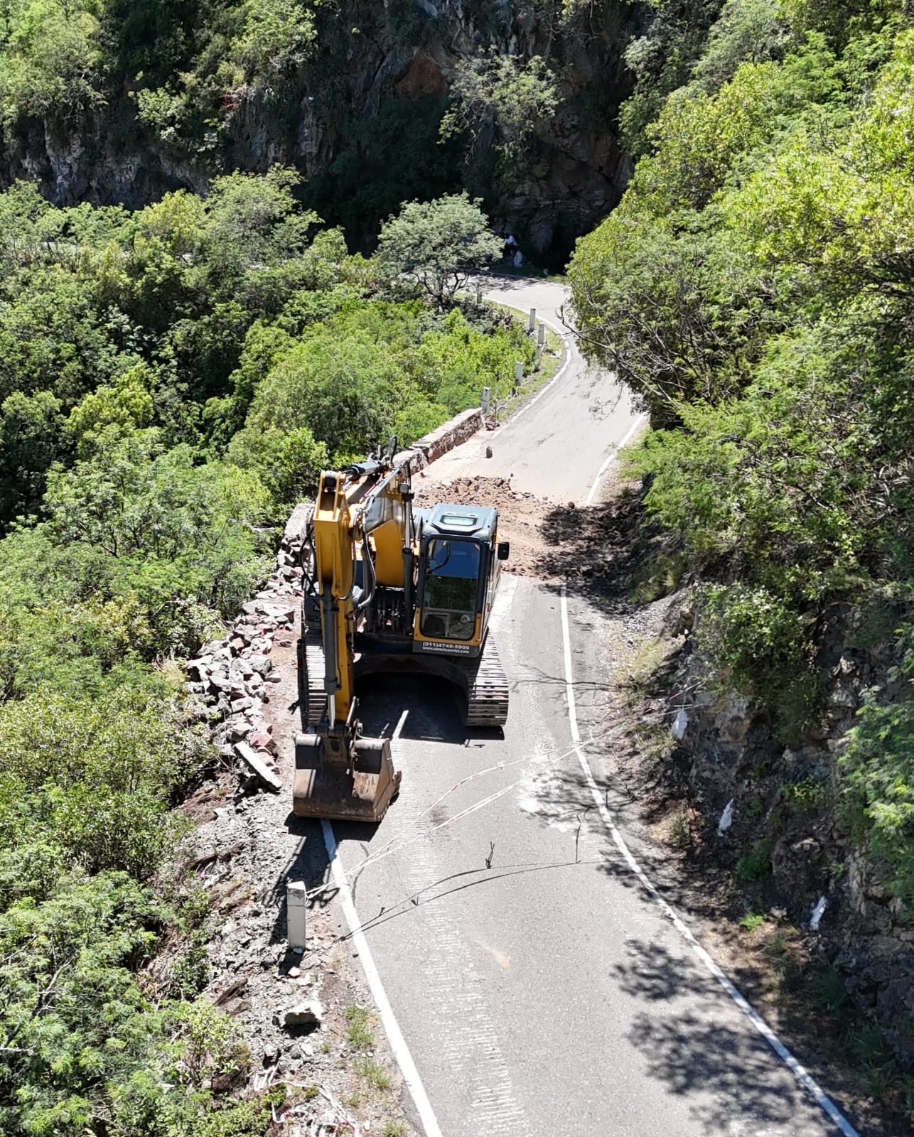 Comienzan los trabajos de reparación en la Cuesta de El Portezuelo