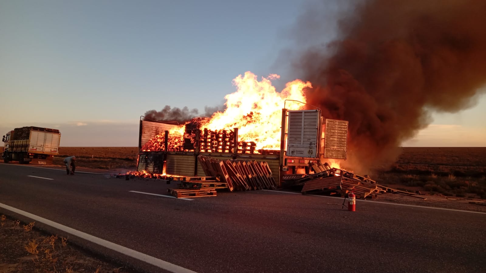 Se incendió un camión en Ruta 60 