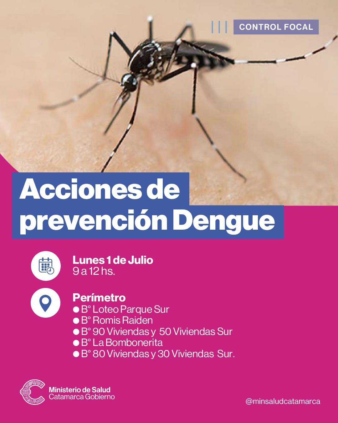 Control Focal para la prevención de dengue en Zona Sur de la Capital