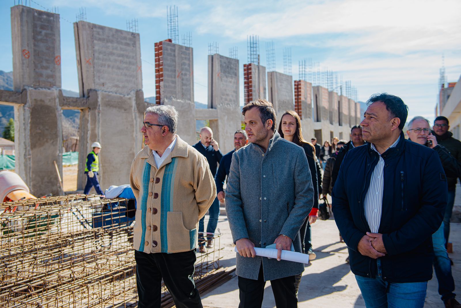 Raúl supervisó la reactivación de obras clave en el departamento Belén