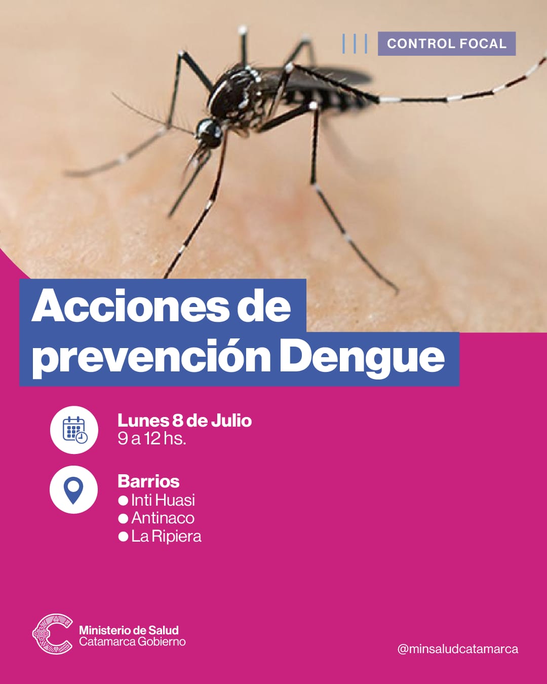 Control focal para la prevención de dengue en Barrios de Zona Oeste de Capital