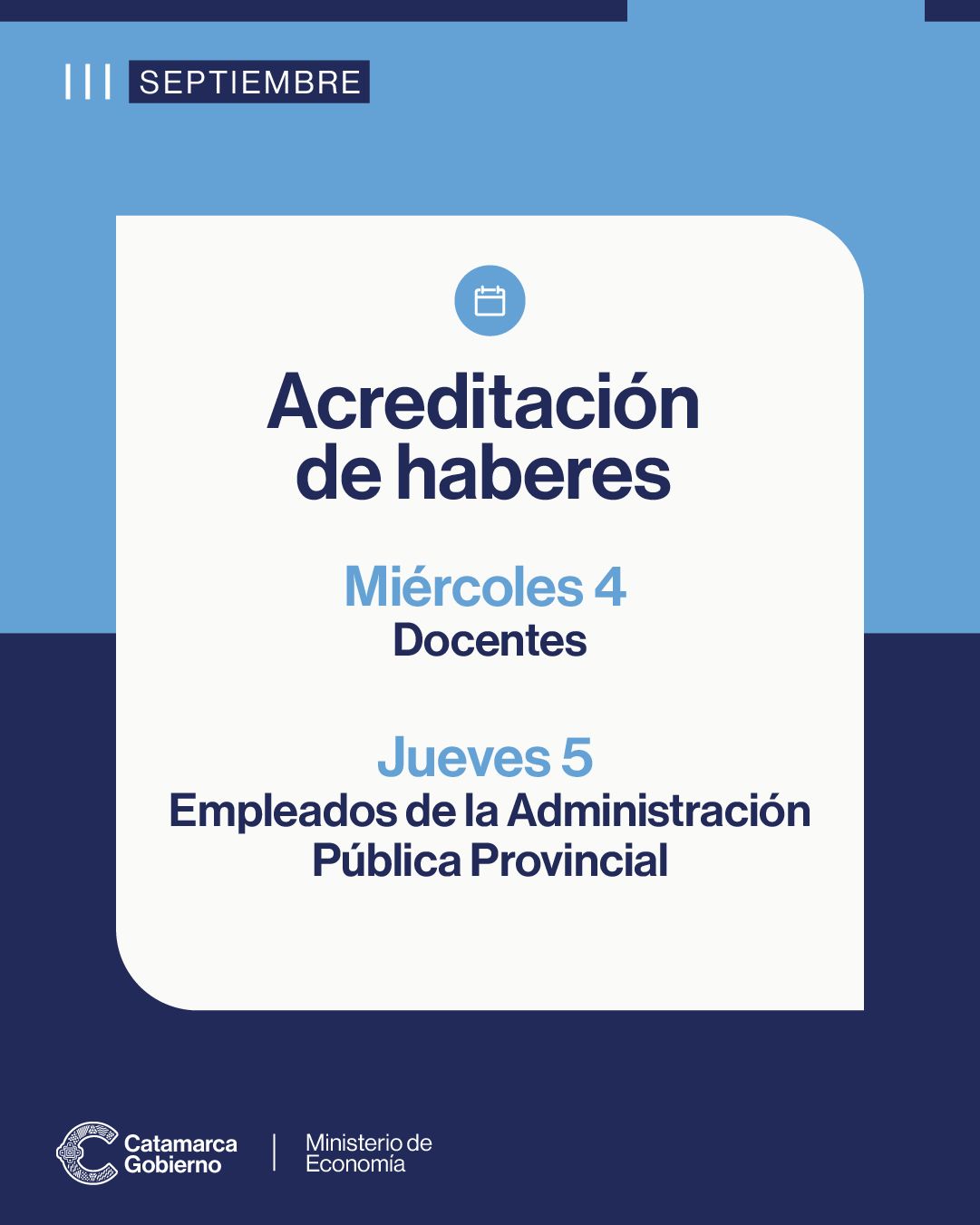 PAGO DE HABERES DE AGOSTO EN LA ADMINISTRACIÓN PÚBLICA PROVINCIAL