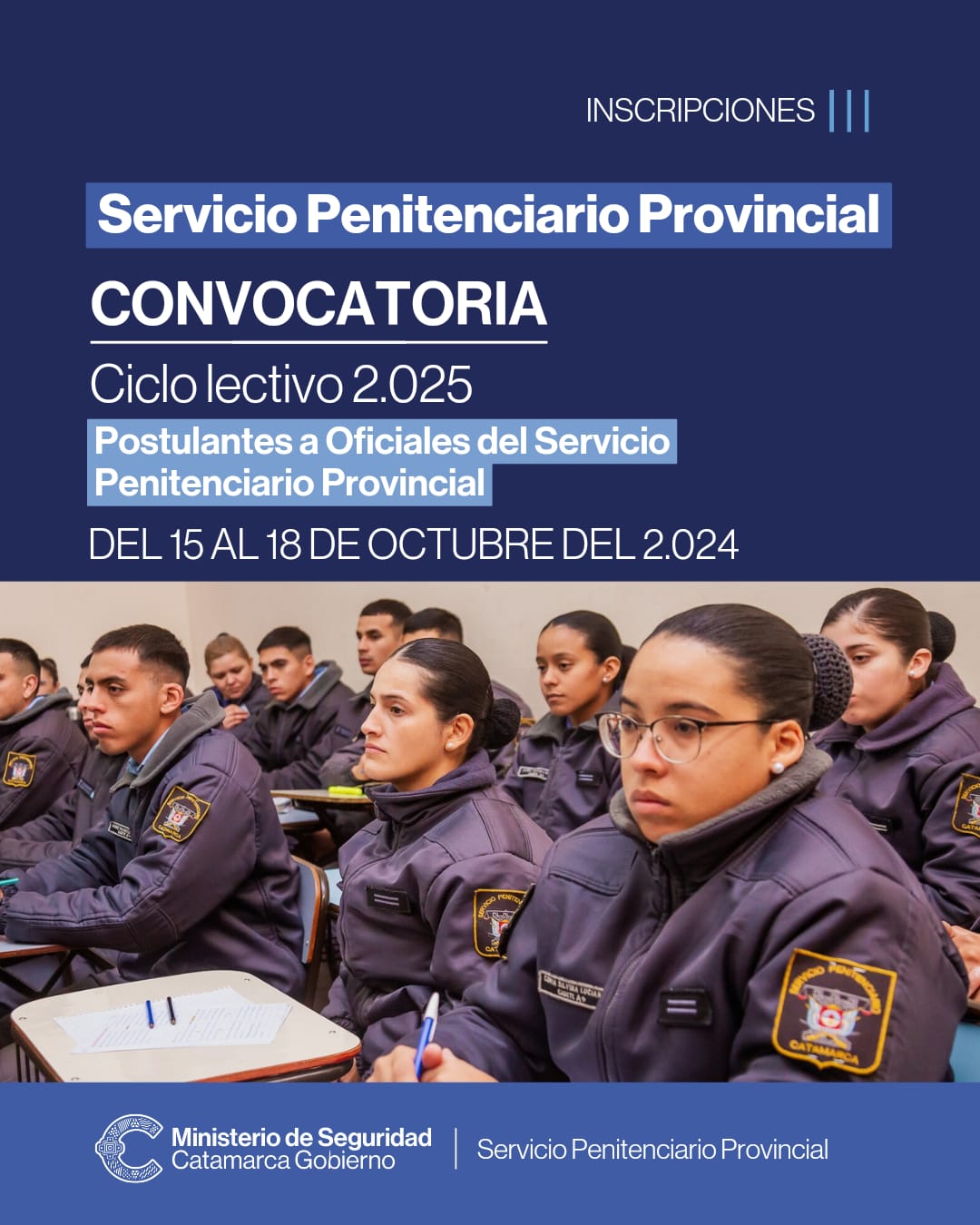  Inscripciones para el Servicio Penitenciario Provincial – Ciclo 2025