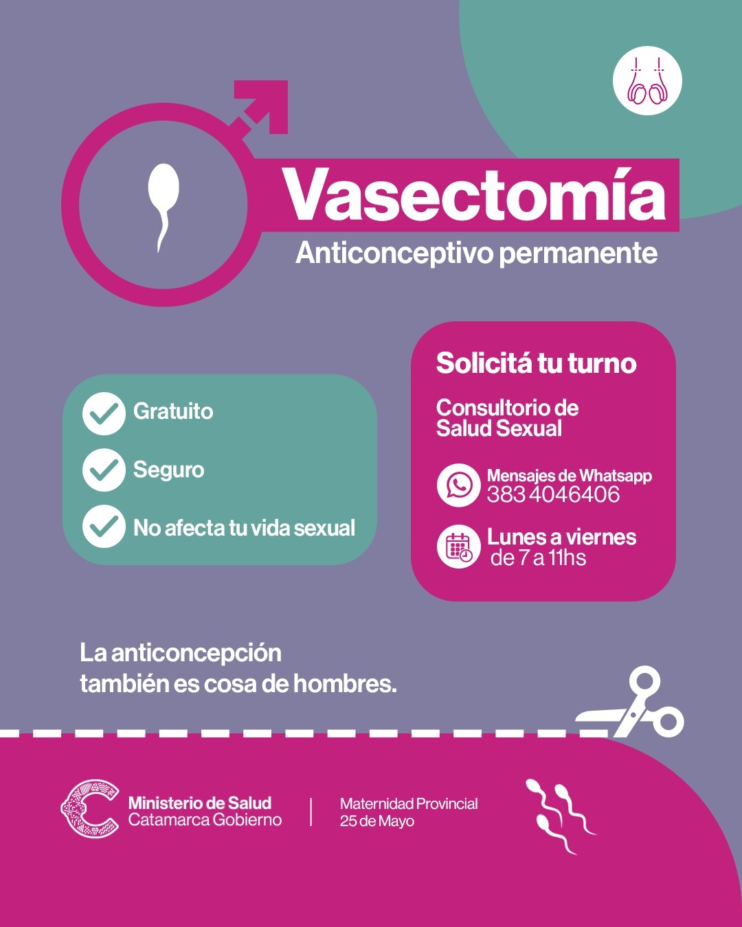 Se realizaron con éxito las dos primeras vasectomías