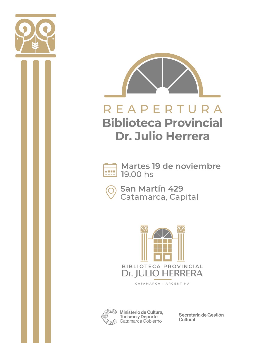 Con espacios renovados, reabre la Biblioteca Provincial Dr. Julio Herrera