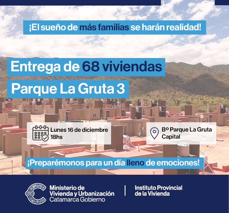 Este lunes se entregarán 68 viviendas en la capital